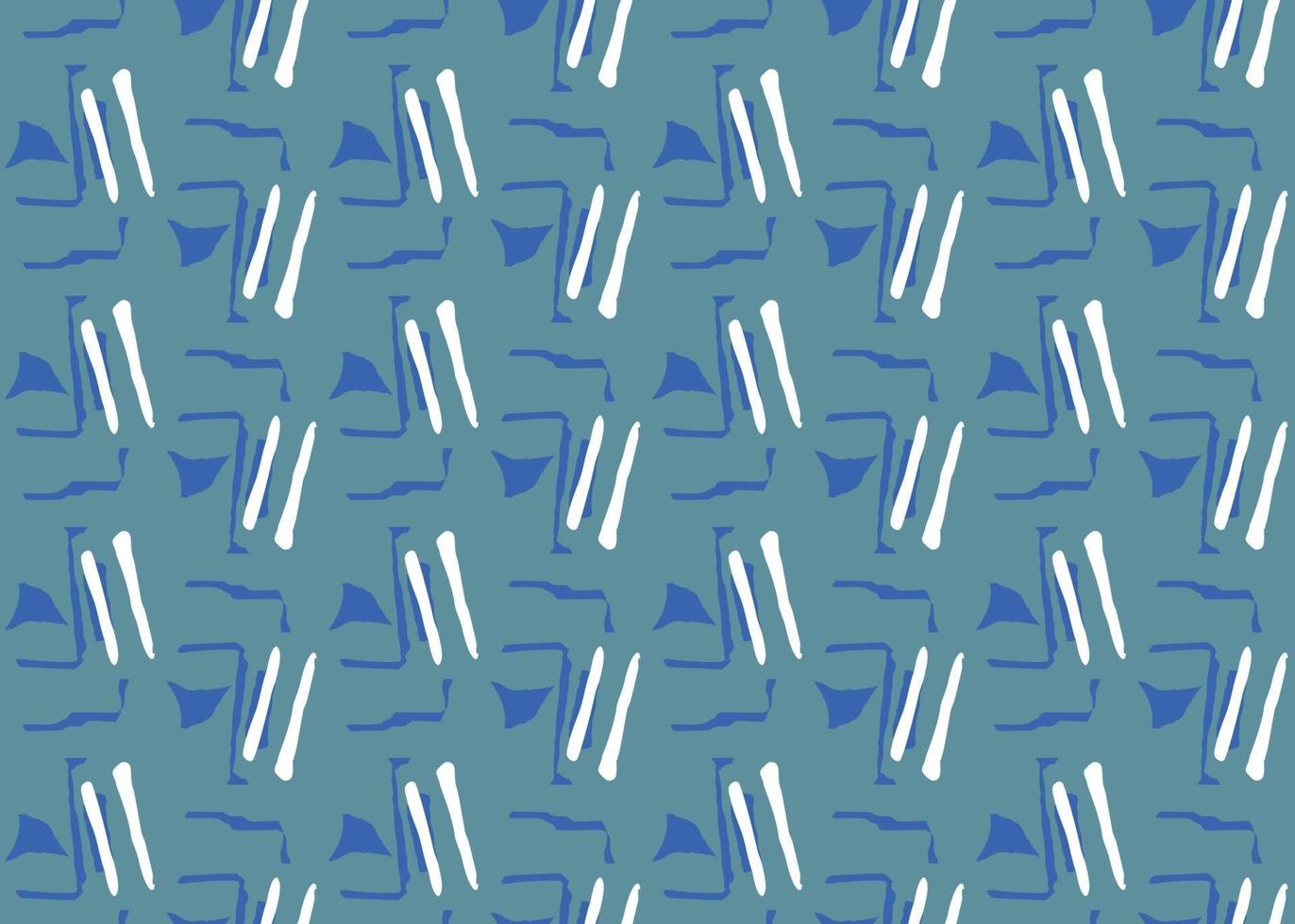 Vector texture background, seamless pattern. Hand drawn, blue, white colors.