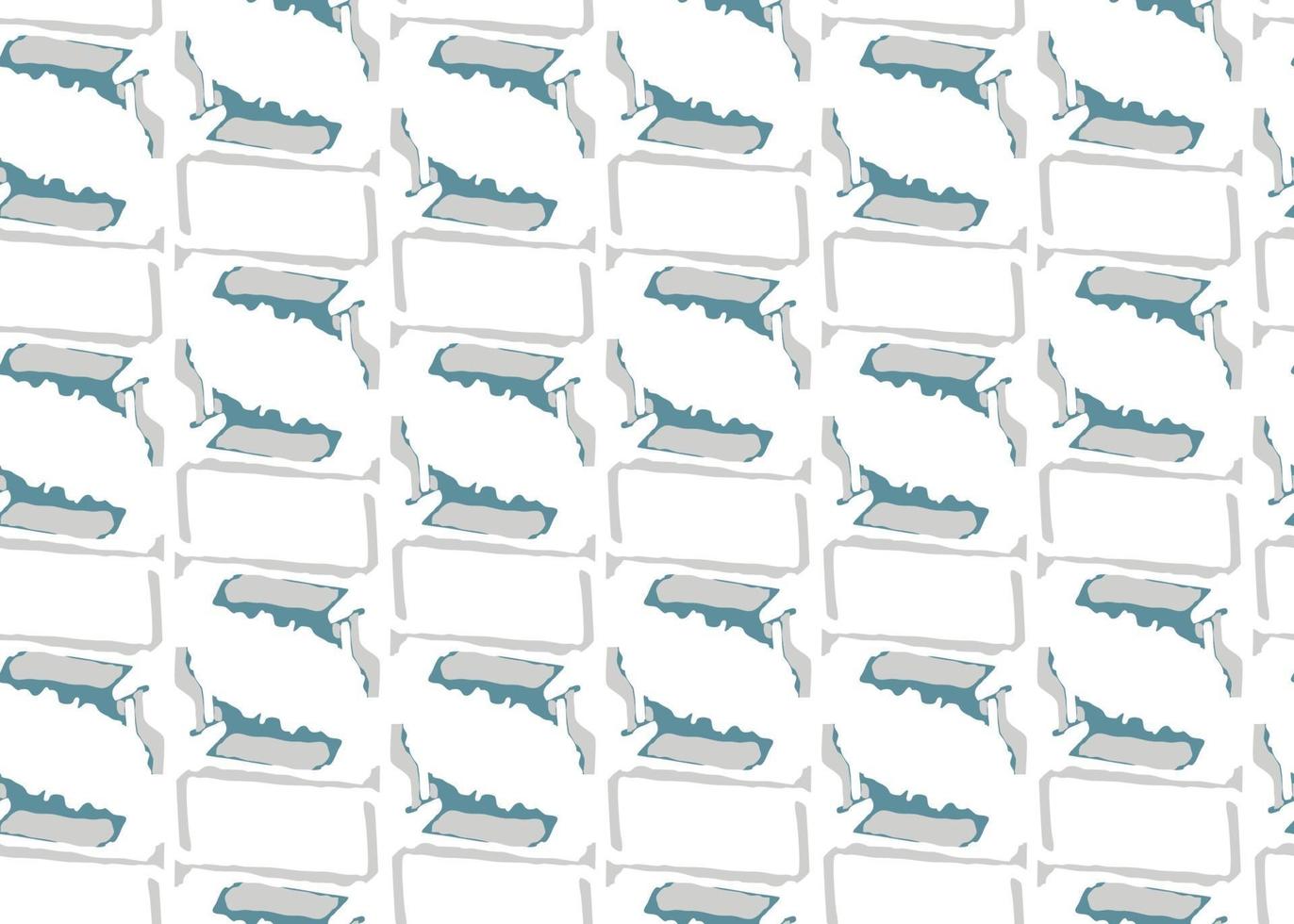 Vector texture background, seamless pattern. Hand drawn, blue, grey, white colors.