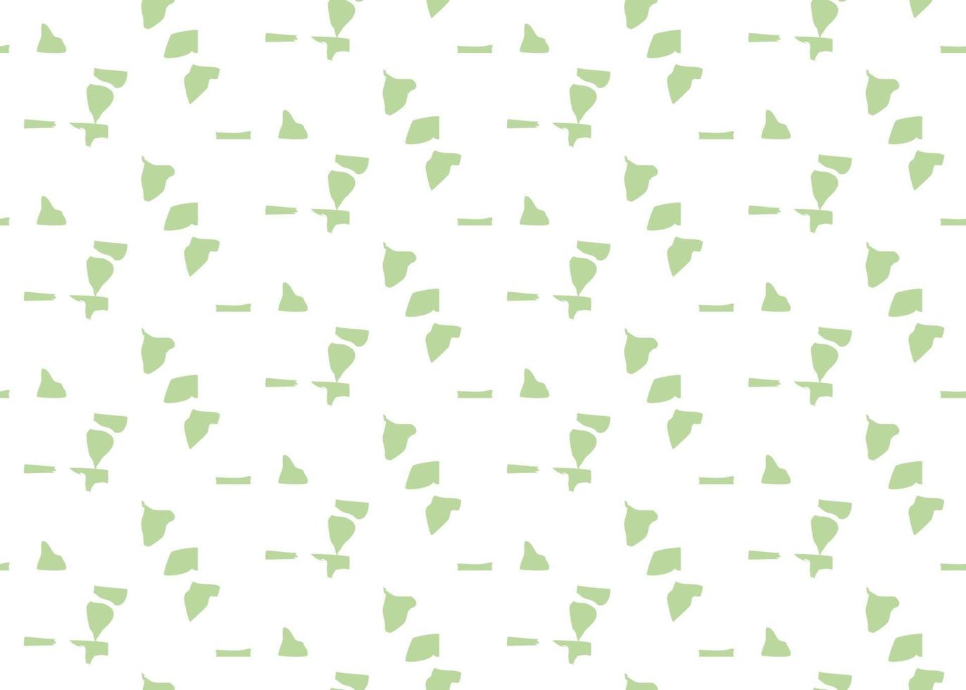 Vector texture background, seamless pattern. Hand drawn, green, white colors.