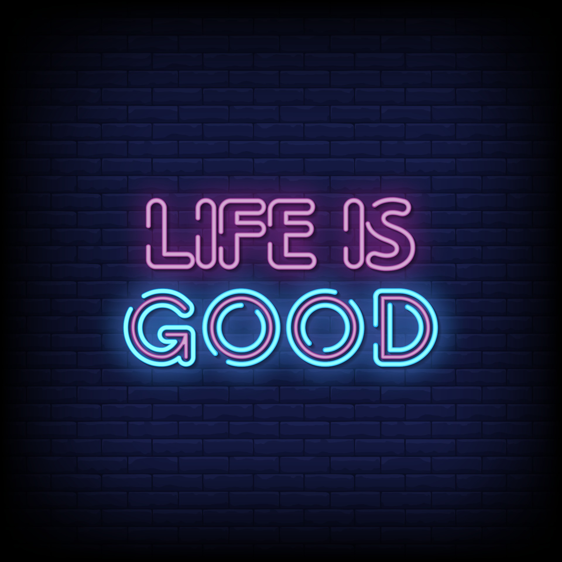 Life is Good Neon Signs Style Text Vector 2263440 Vector Art at Vecteezy