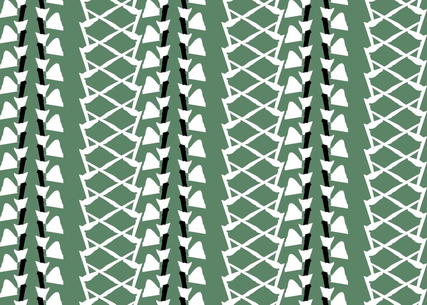 Vector texture background, seamless pattern. Hand drawn, green, black, white colors.
