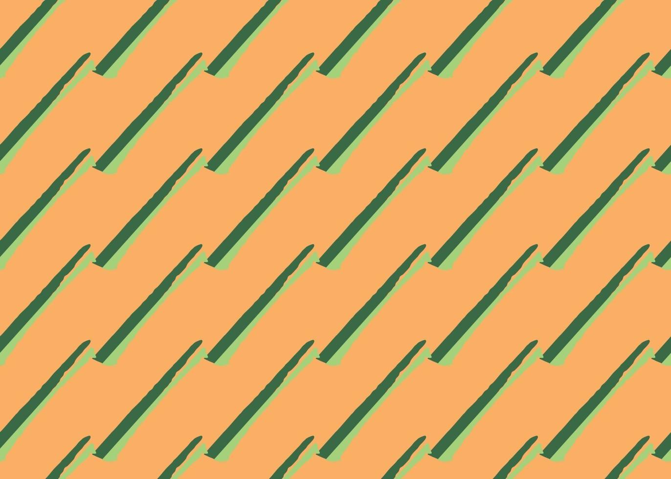 Fondo de textura de vector, patrón sin costuras. dibujados a mano, naranja, colores verdes. vector