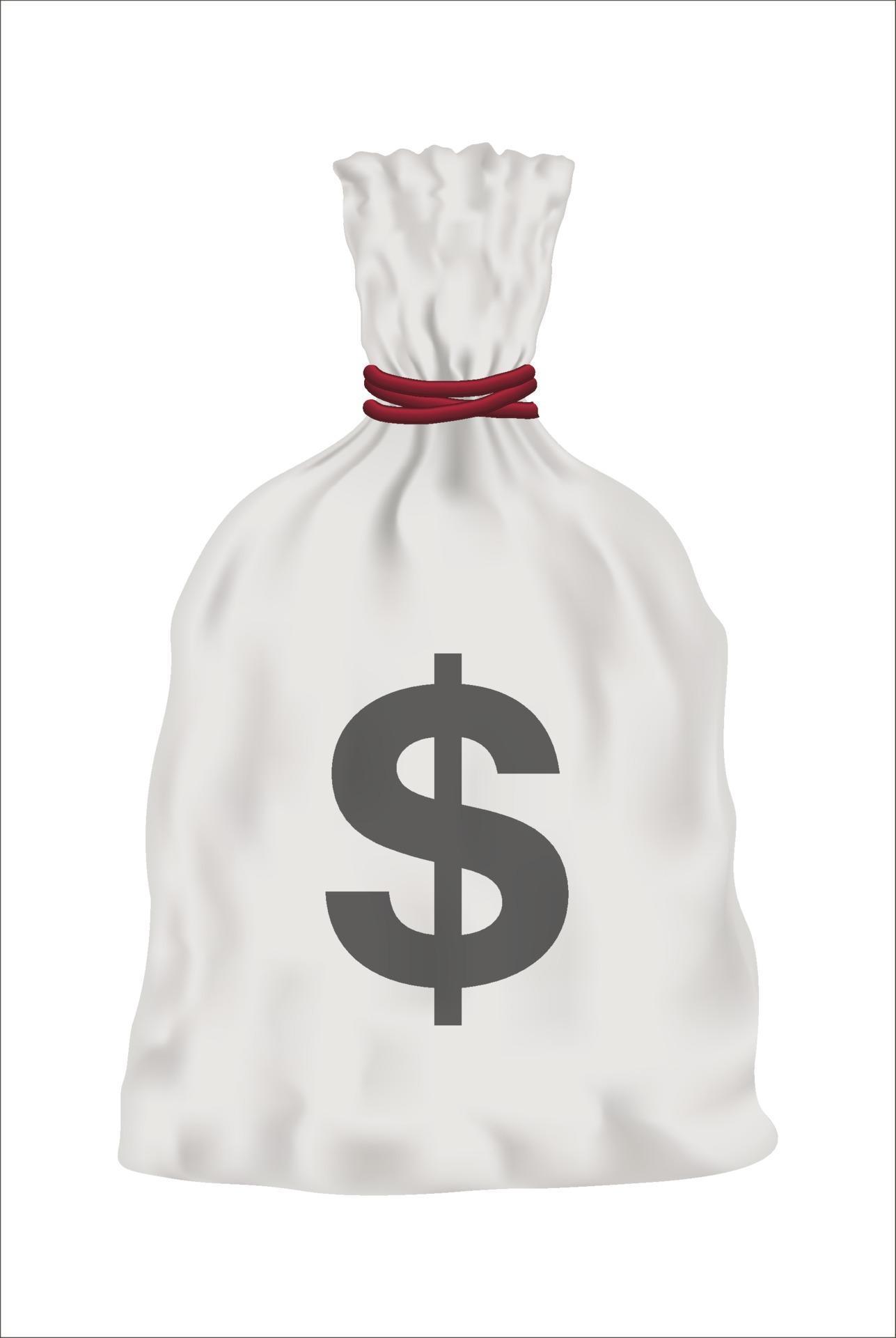 white money bag vector on white background 2264073 Vector Art at Vecteezy