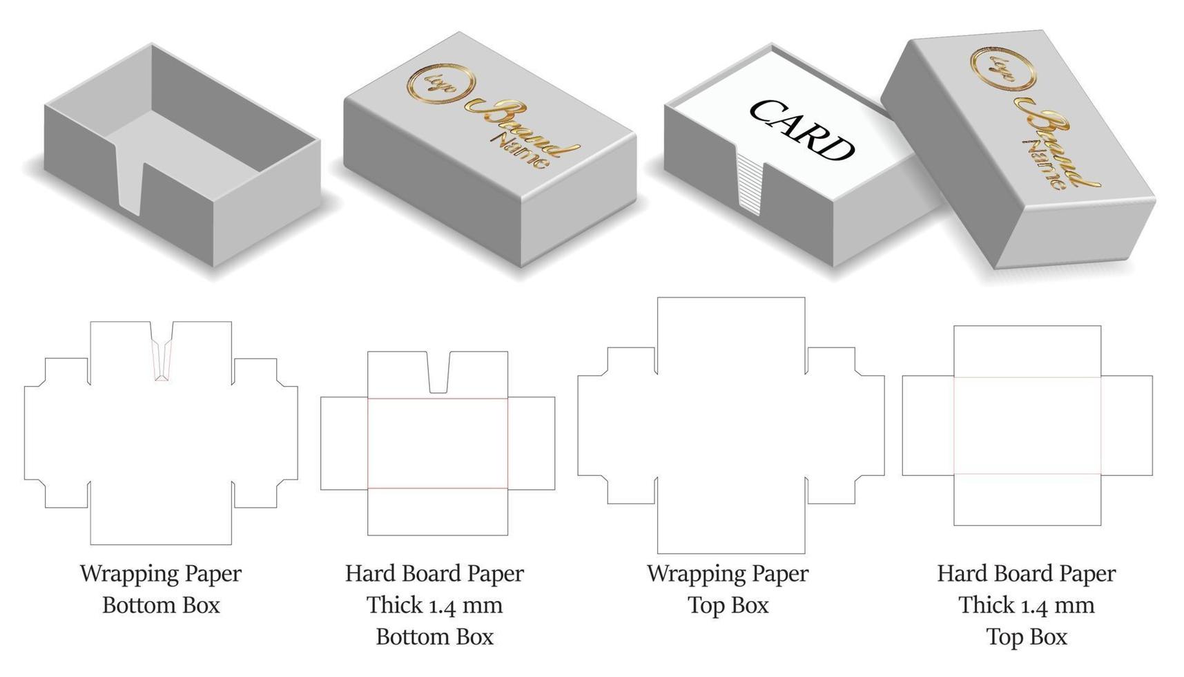 Box packaging die cut template design. 3d mock-up vector