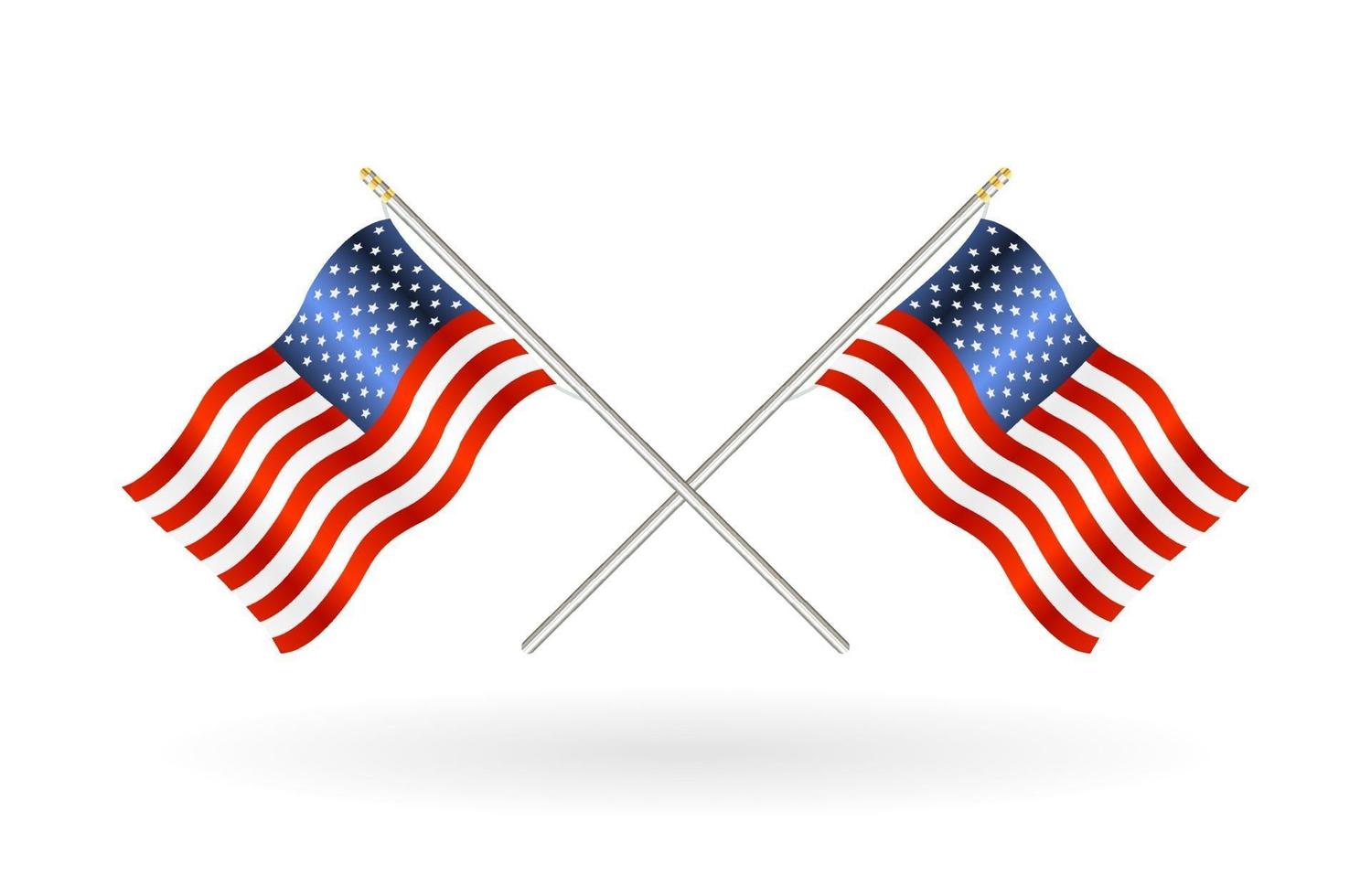 cross united states of america flag on a white background vector