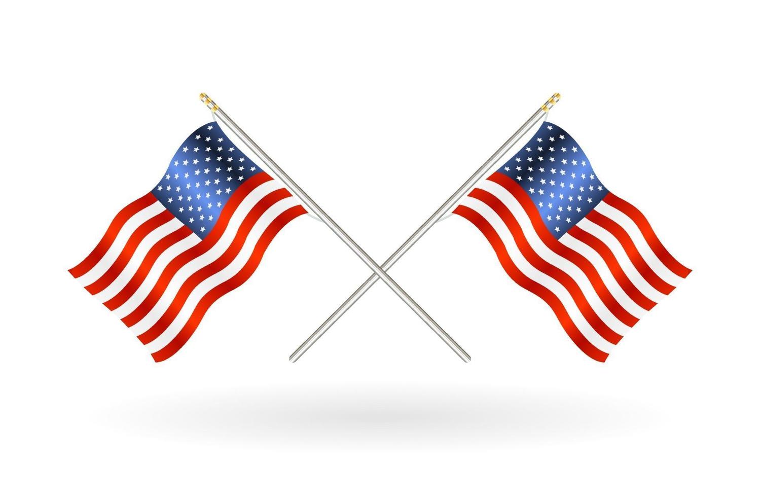 cross united states of america flag on a white background vector