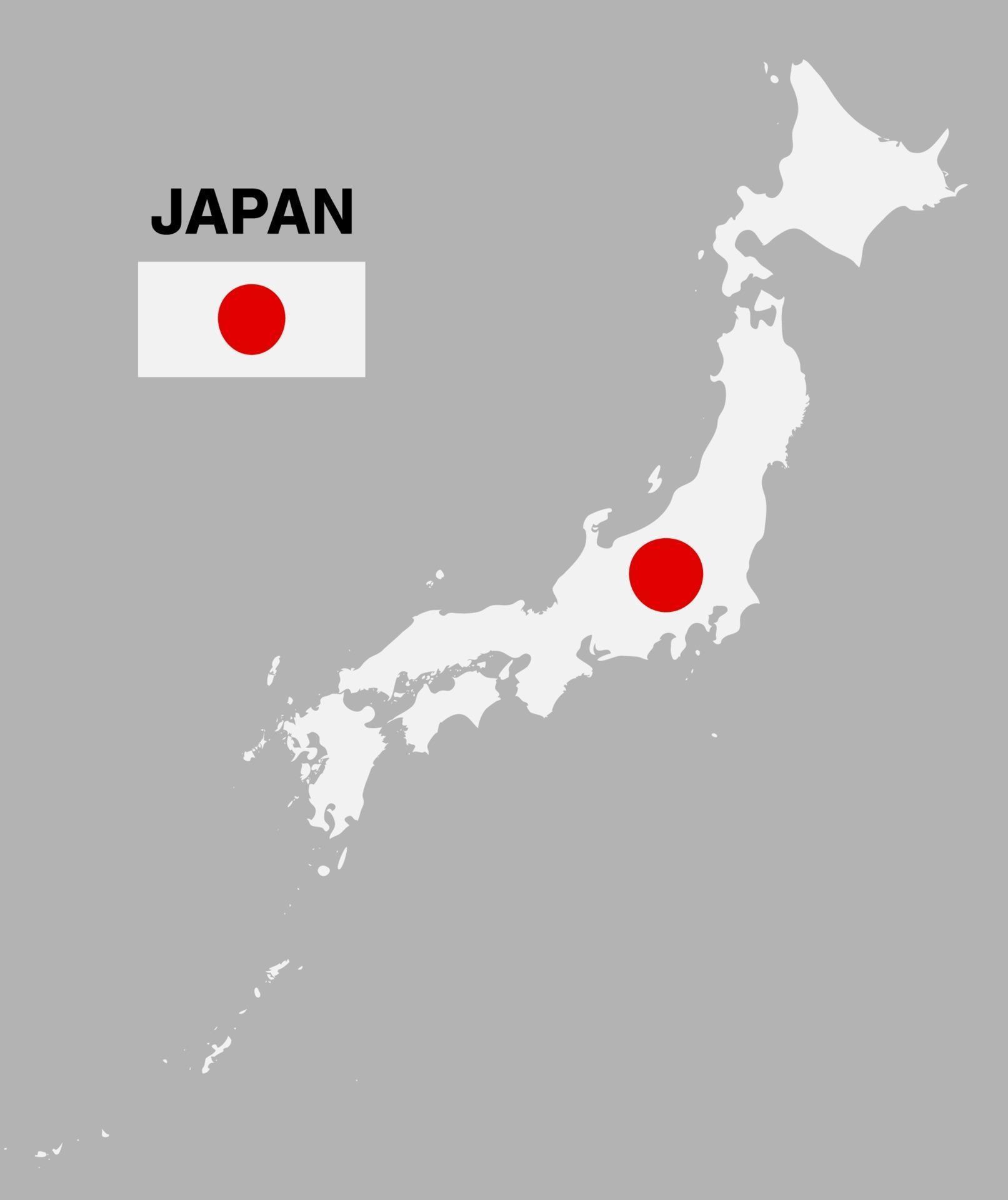 Japan Map With Flag Isolated Vector Eps10 2264445 Vector Art At Vecteezy