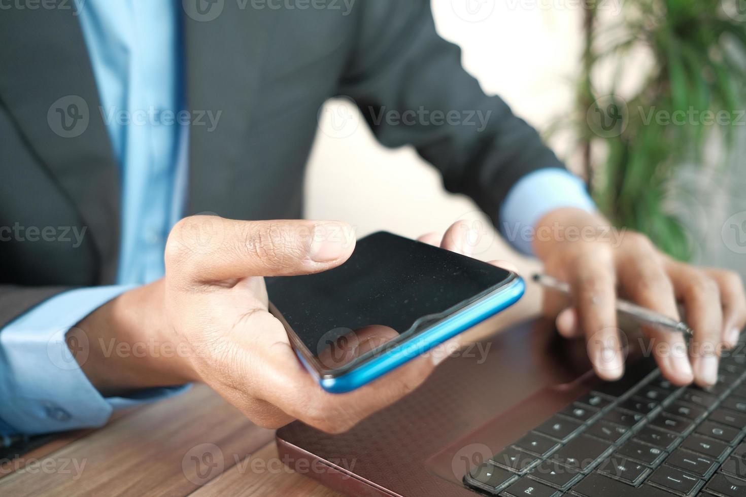 Close-up of a smartphone in hand photo