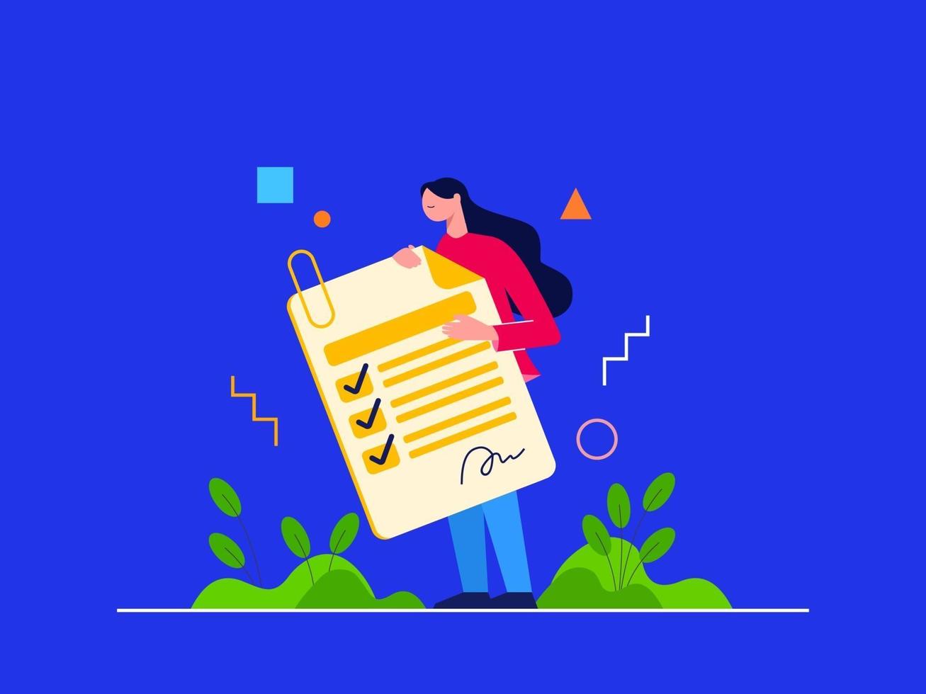 Signing Professional Agreement vector