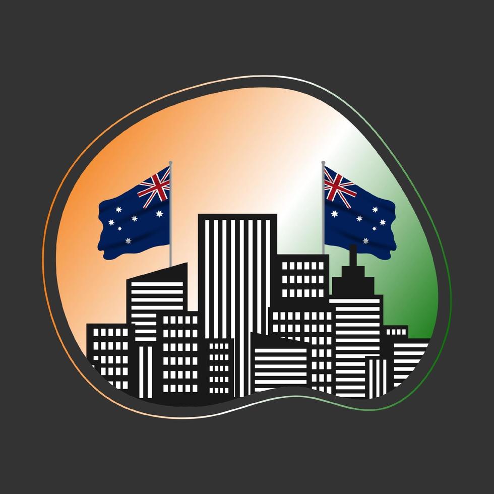 Happy Australia day 26 January design template. independence day vector