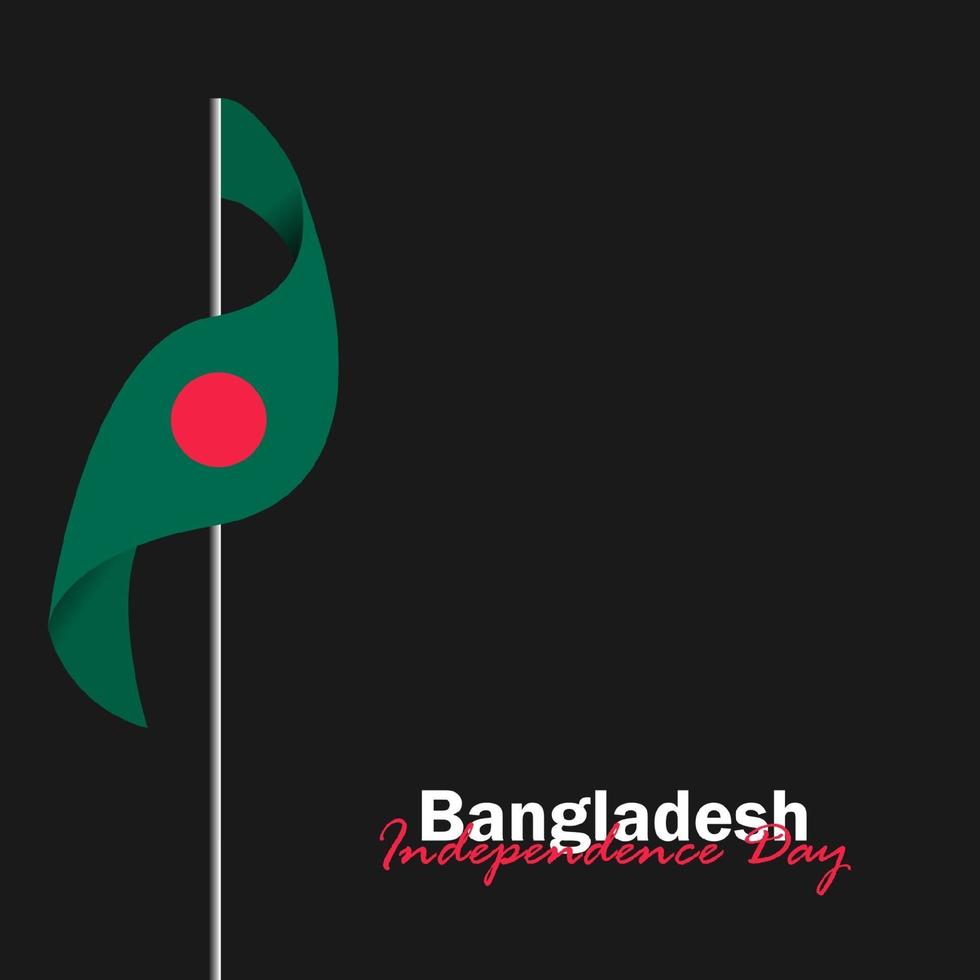 vector del día de la independencia con banderas de bangladesh.