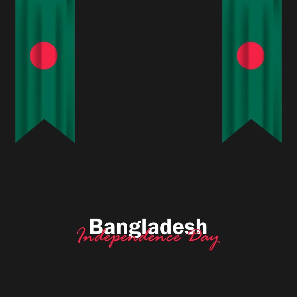 vector del día de la independencia con banderas de bangladesh.