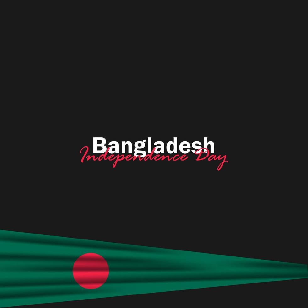 vector del día de la independencia con banderas de bangladesh.