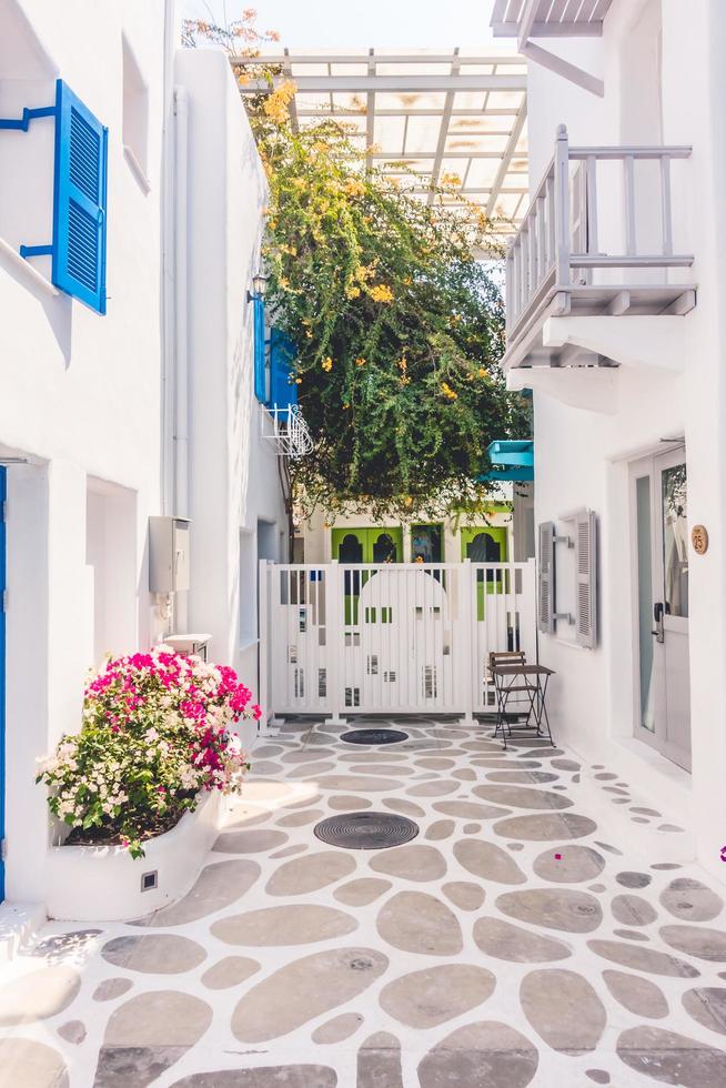 casas tradicionales en santorini, grecia foto