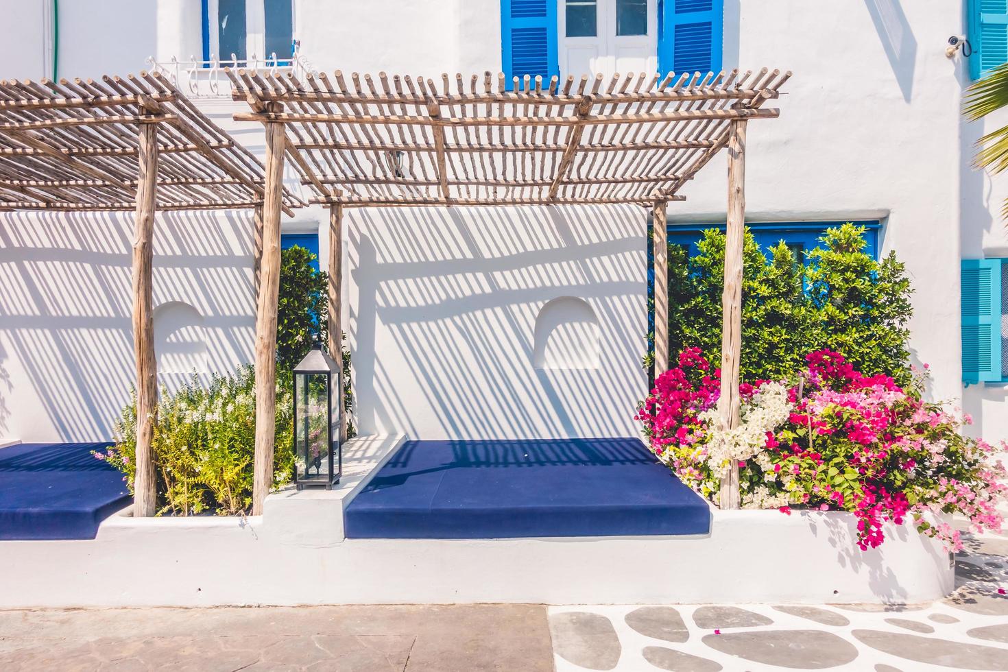 casas tradicionales en santorini, grecia foto