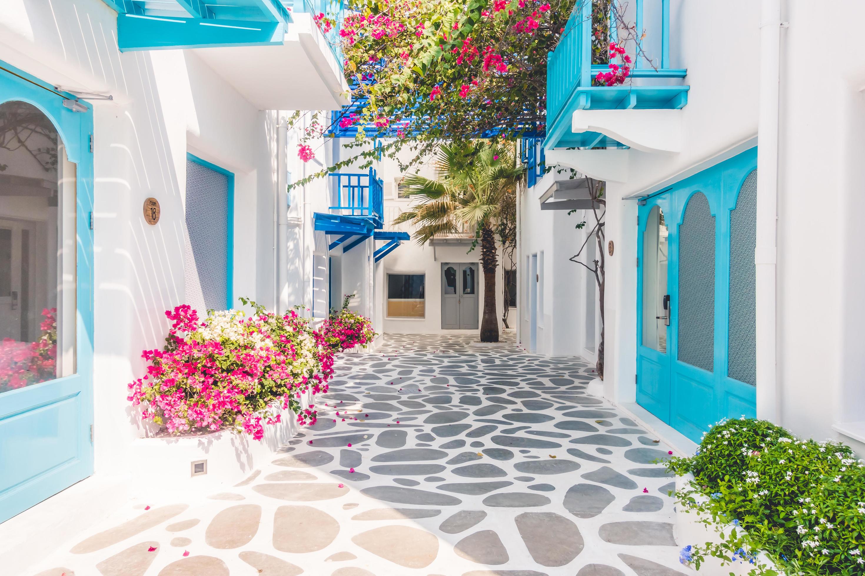 Traditional houses on Santorini, Greece 2264978 Stock Photo at Vecteezy