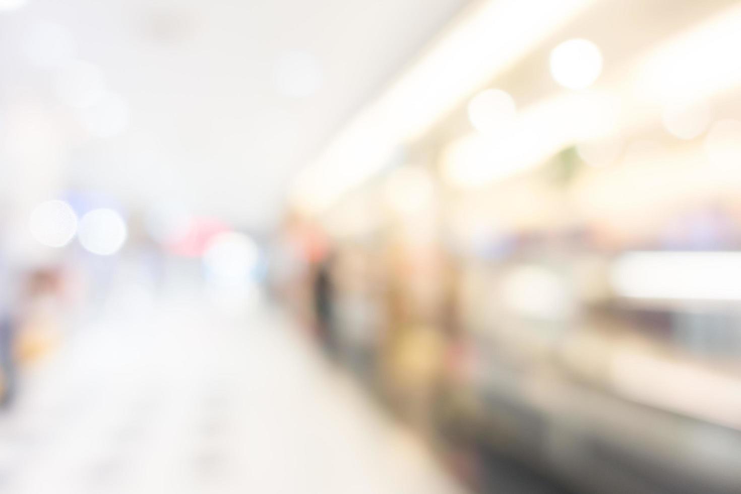 Defocused shopping mall interior photo