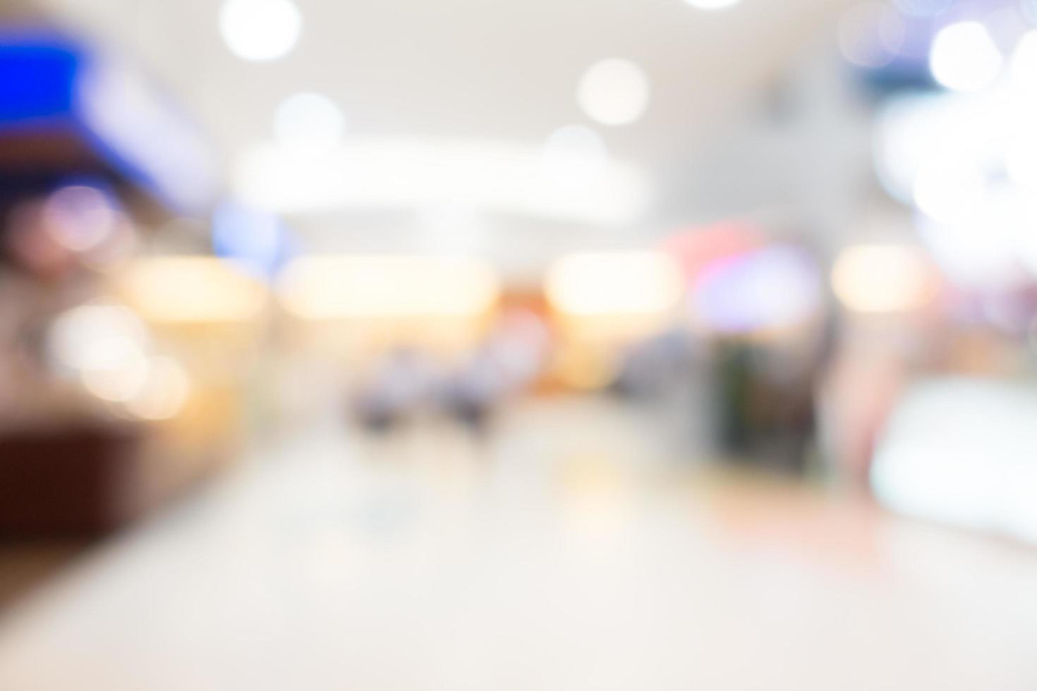 Defocused shopping mall interior photo