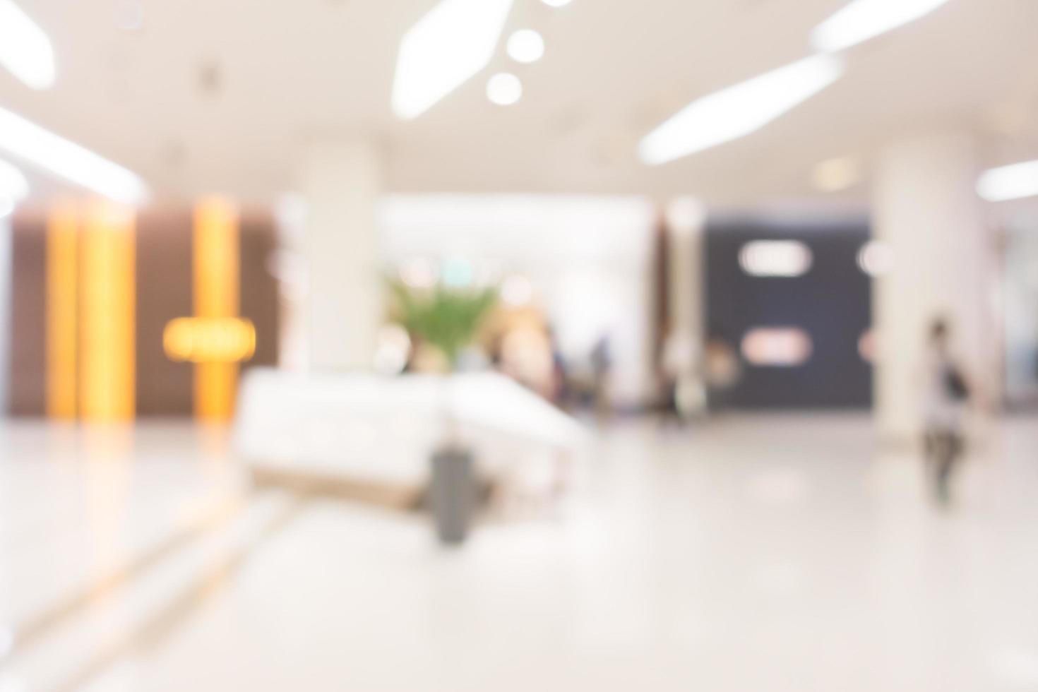 Defocused shopping mall interior for shopping background photo