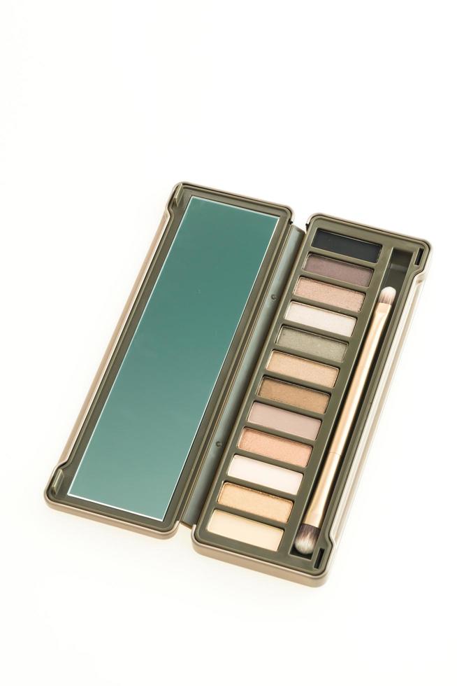 Beautiful Eye shadow and lip gloss cosmetic photo