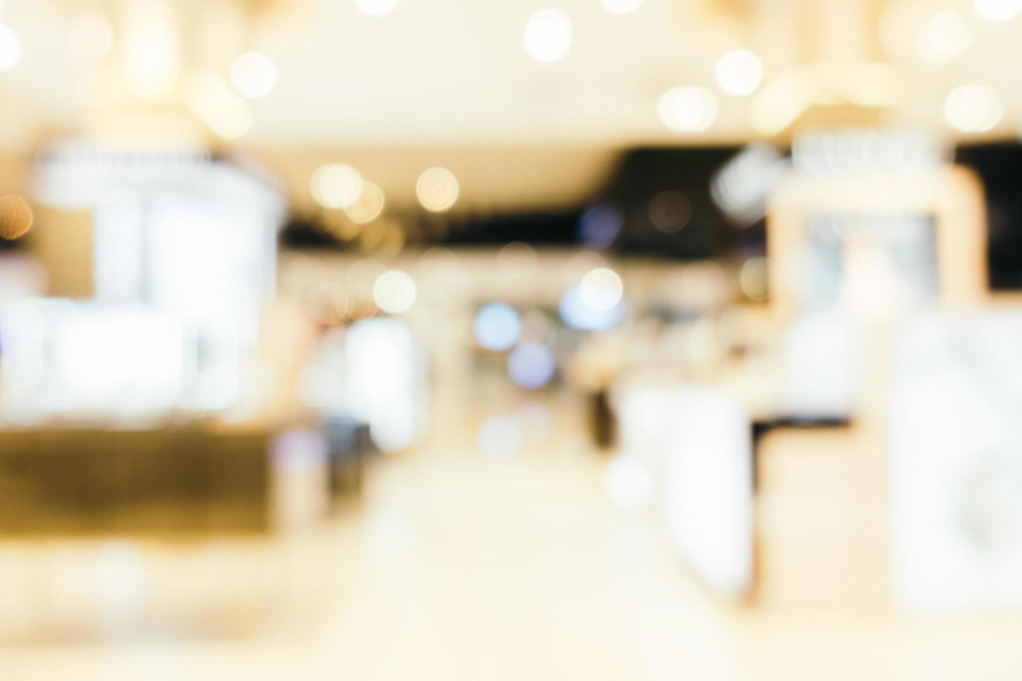 Abstract defocused of shopping mall interior for background photo