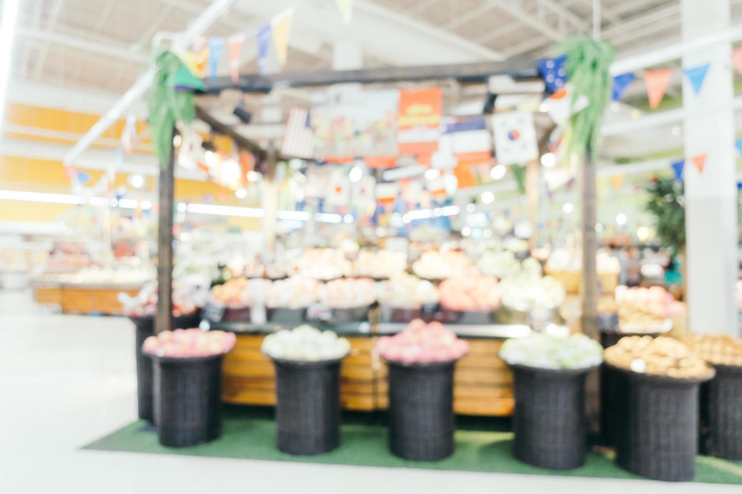 Abstract blur and defocused supermarket photo