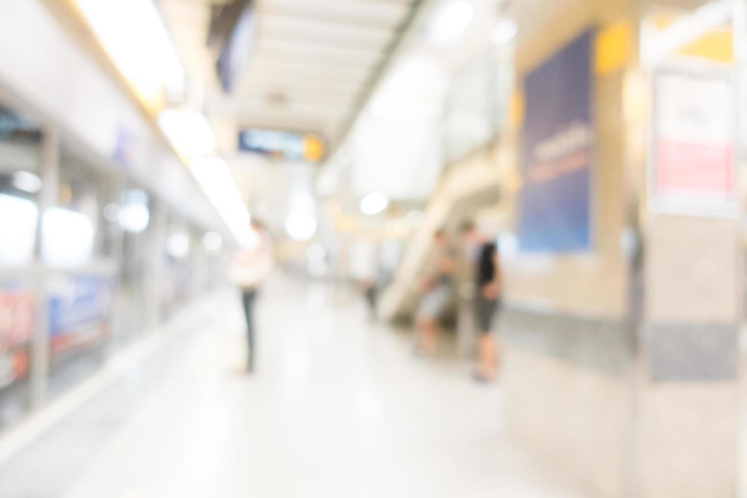 Abstract blur subway station photo