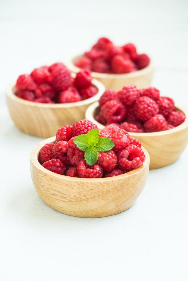 Red raspberries fruit photo