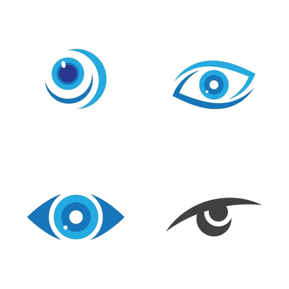 Eye care vector logo design, icon template