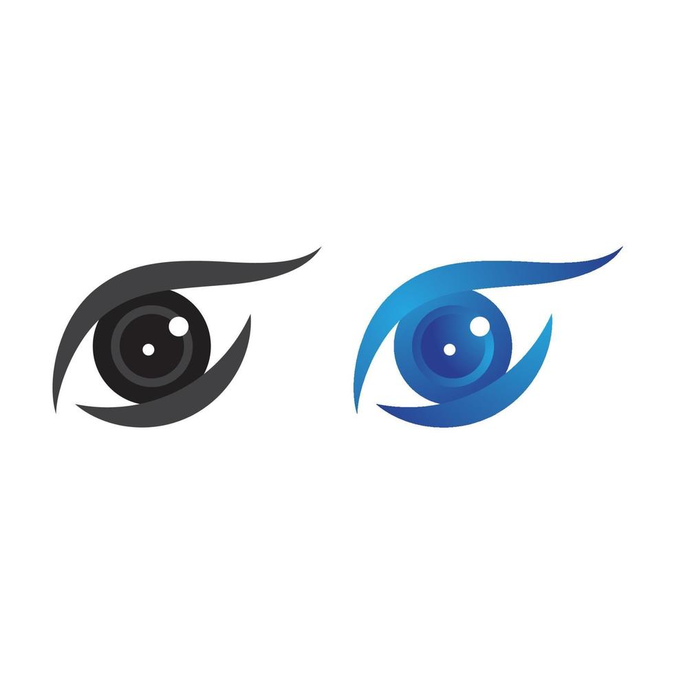 Eye care vector logo design, icon template