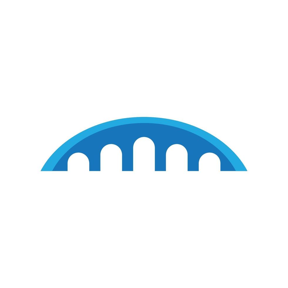 Bridge building Logo Design Template Vector Icon