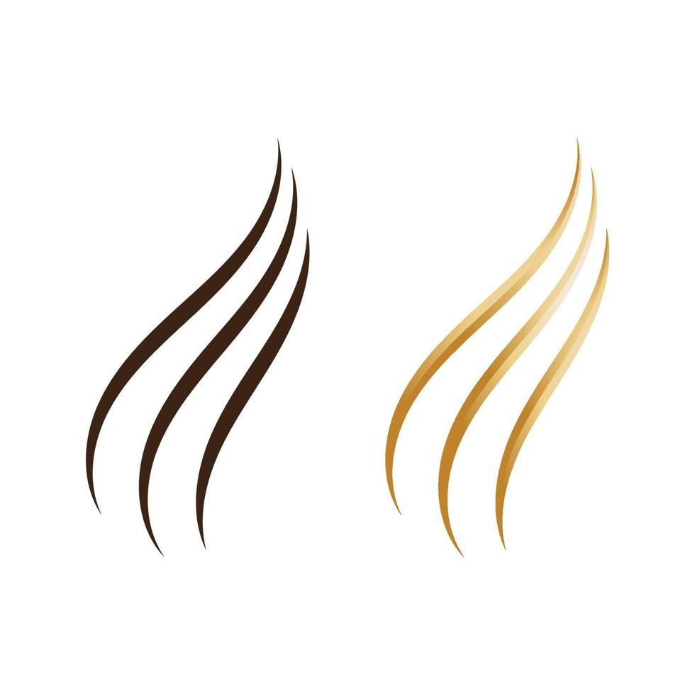 símbolo de vector de logotipo de cabello, icono de ilustración