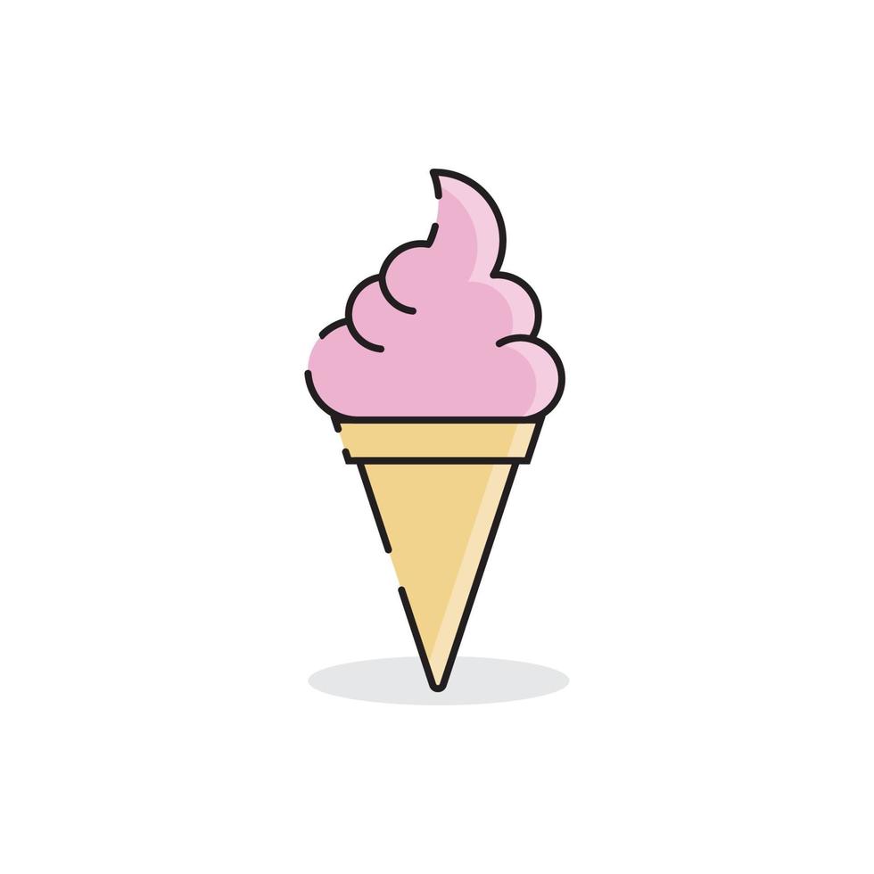 Minimalist Ice Cream vector illustration