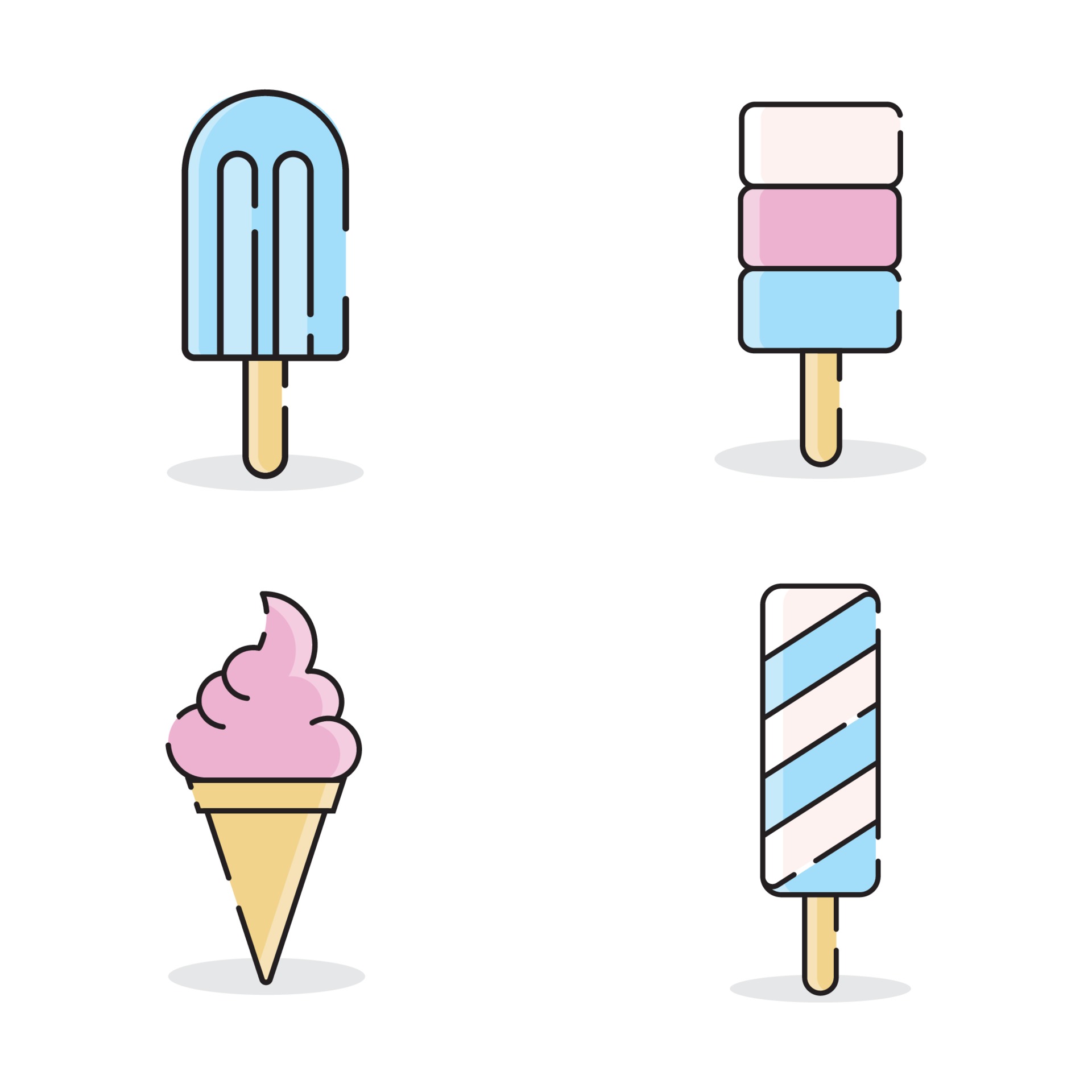 Minimalist Ice Cream vector illustration 2265308 Vector Art at Vecteezy