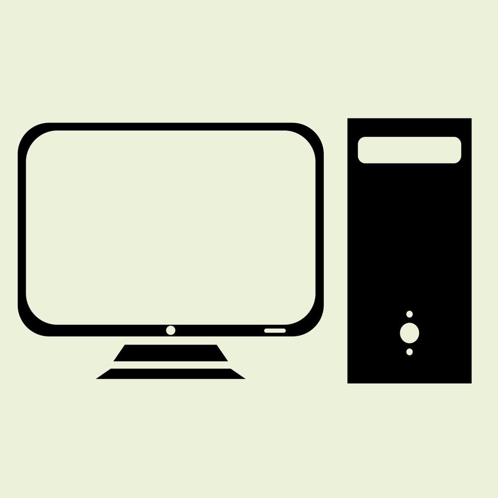 icono de monitor de computadora símbolo de pc. ilustración vectorial, eps10. vector