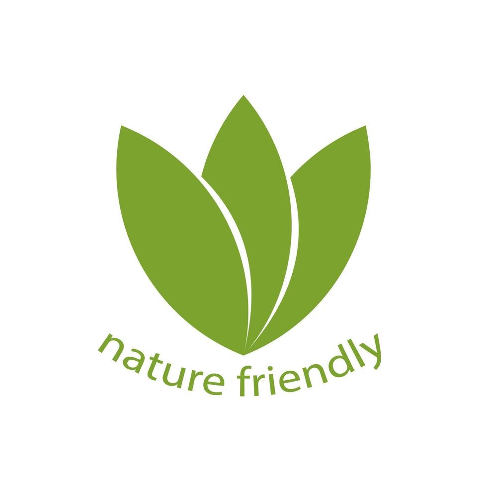 logotipo de etiqueta amigable con la naturaleza. etiquetas con ilustración text.vector. vector