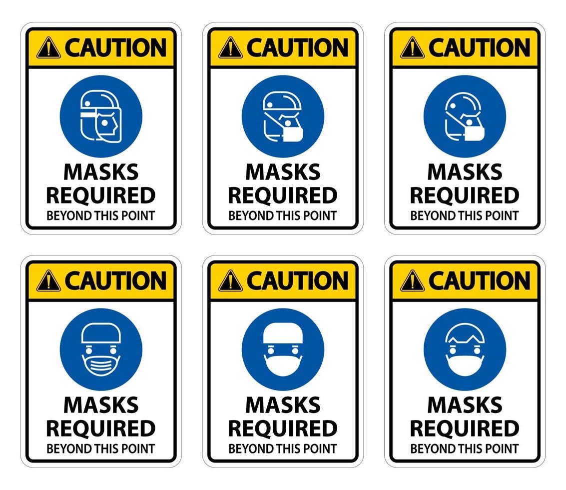 se requieren máscaras de símbolos de precaución más allá de este signo de punto vector