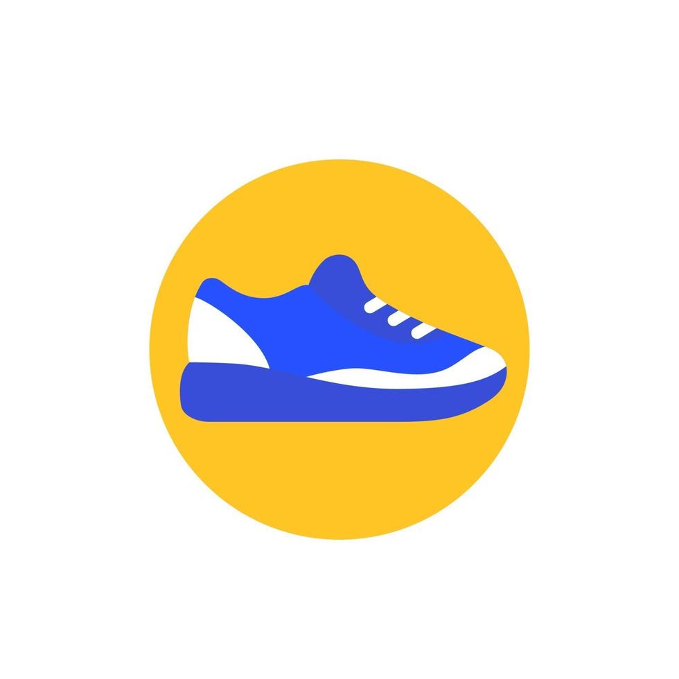 icono de zapato para correr, zapatillas o zapatillas de deporte, vector