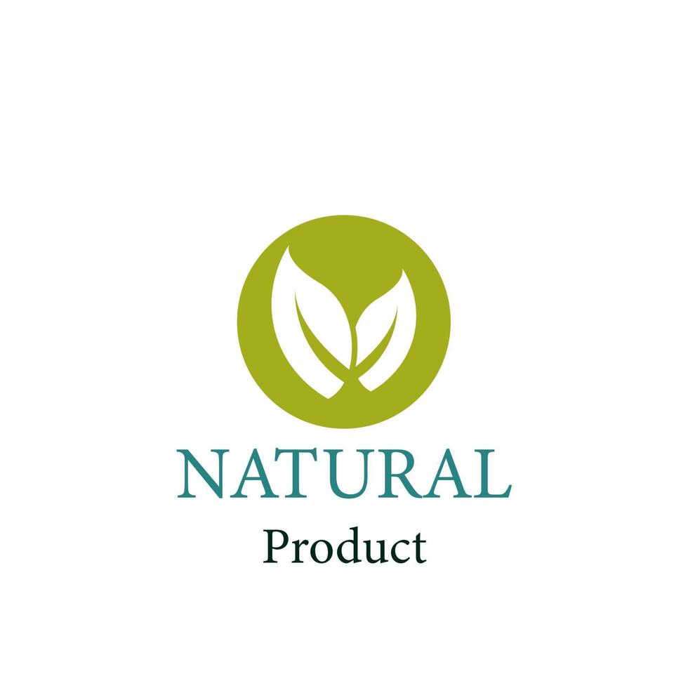 diseño vectorial natural logo producto natural vector