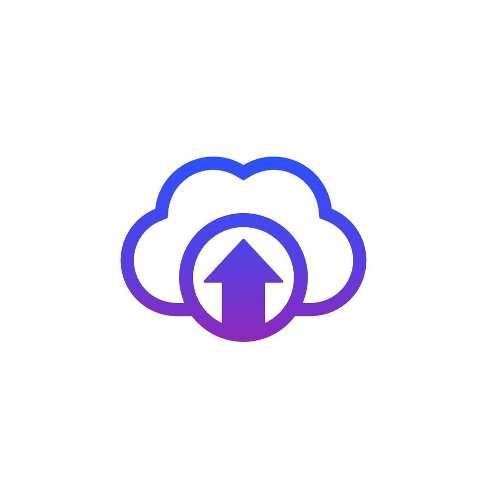 upload in the cloud, vector icon