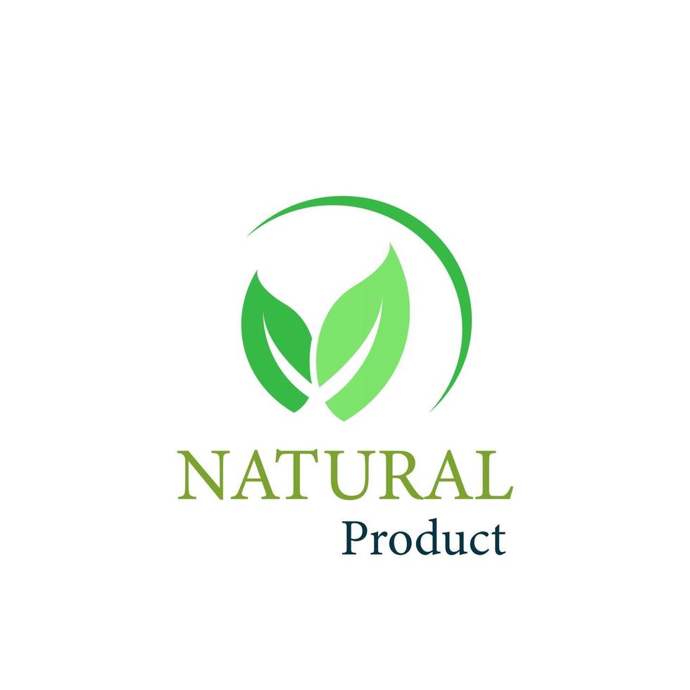 diseño vectorial natural logo producto natural vector