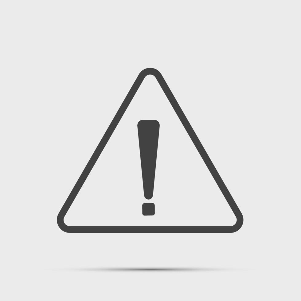 Exclamation mark symbol,Warning Dangerous black icon on white vector