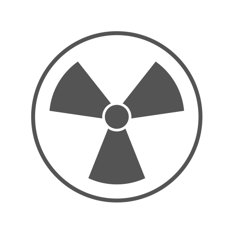 radiation icon,radiation symbol,White icon on blue background,Vector illustration vector