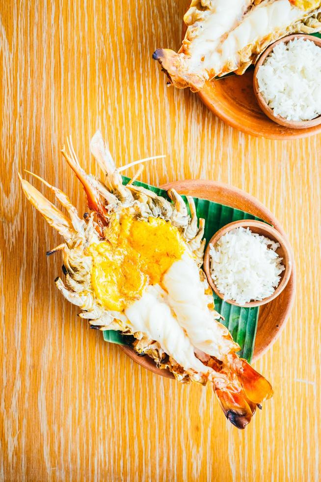 Grilled shrimp or prawn photo