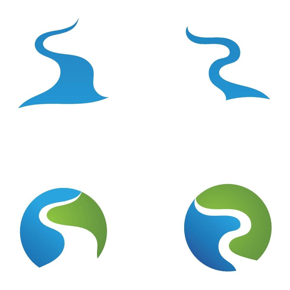 Ilustración de icono de vector de río