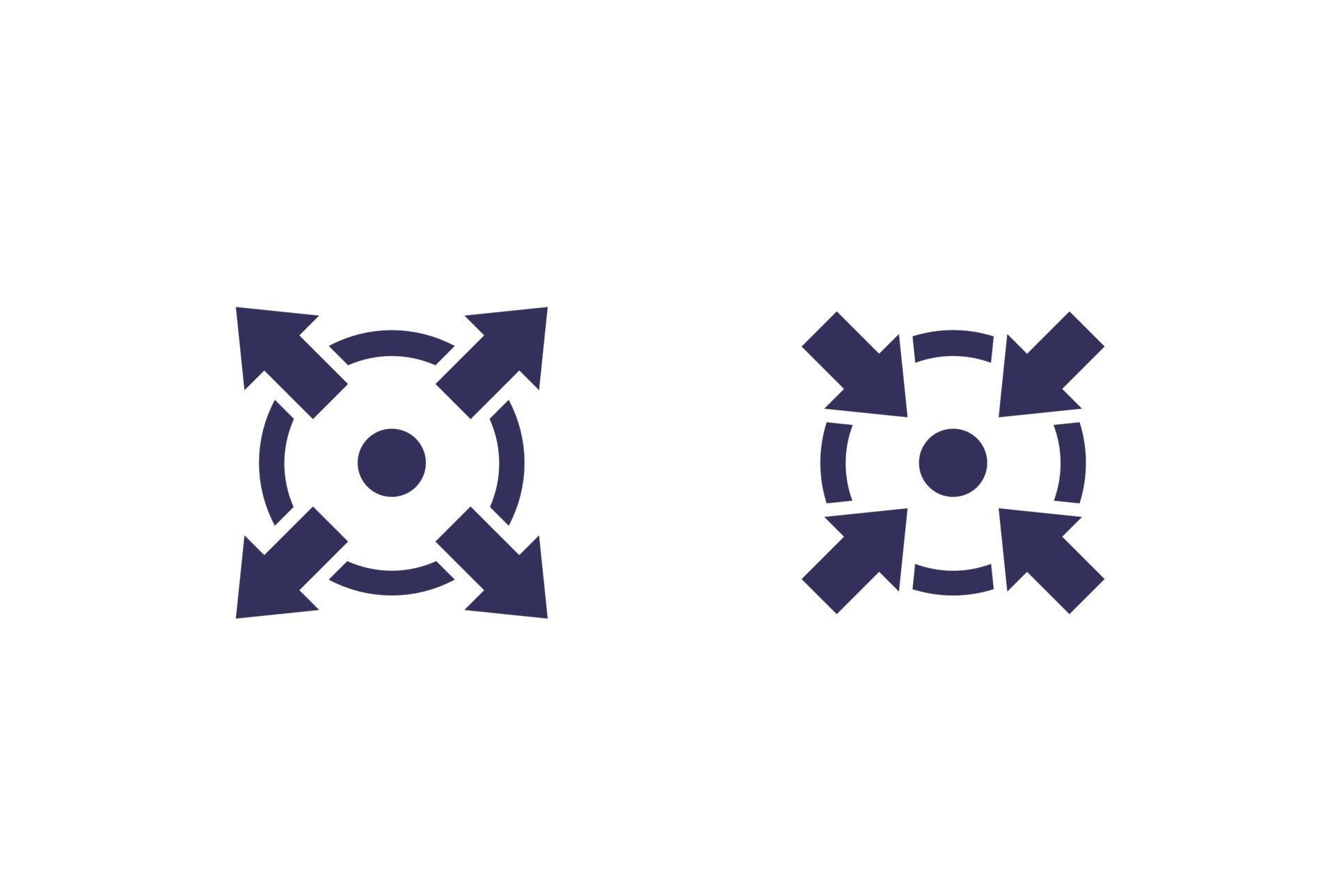 expand, extend and reduce vector icon 2265887 Vector Art at Vecteezy