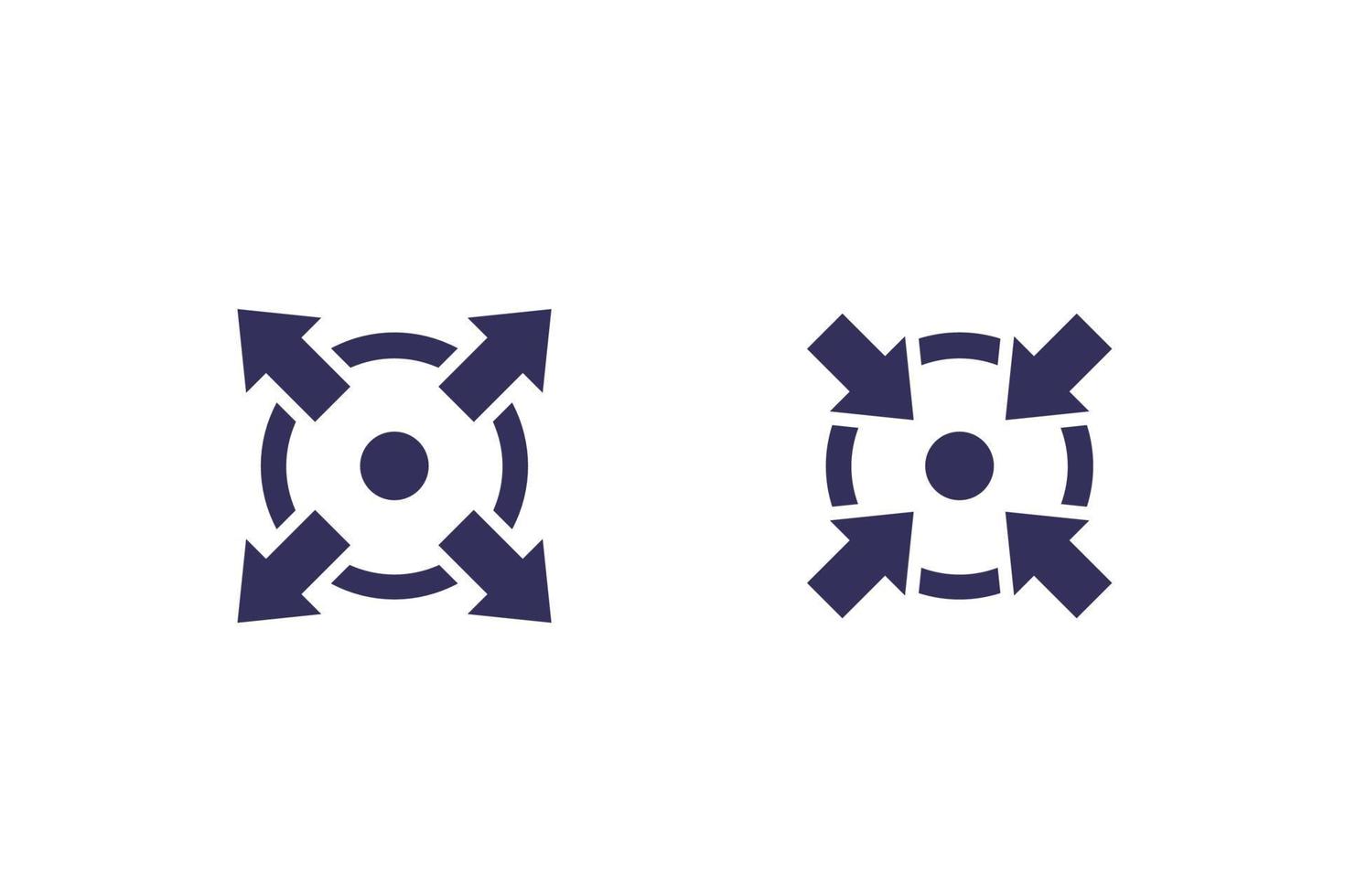 expand, extend and reduce vector icon 2265887 Vector Art at Vecteezy