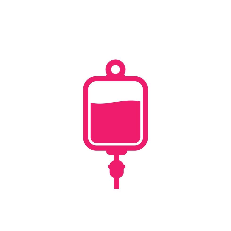 iv bag, drip, medical icon vector