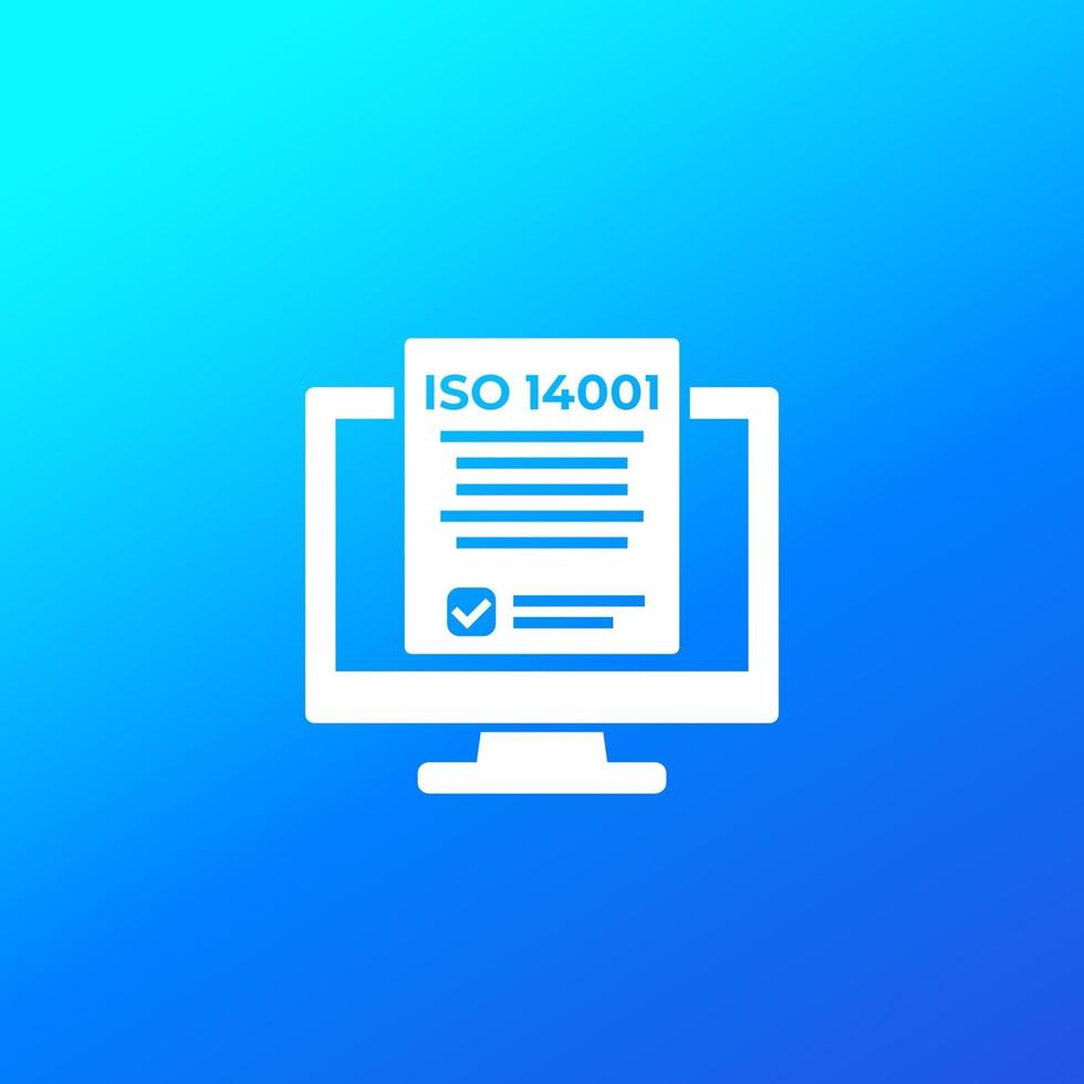 icono de vector iso 14001 para web