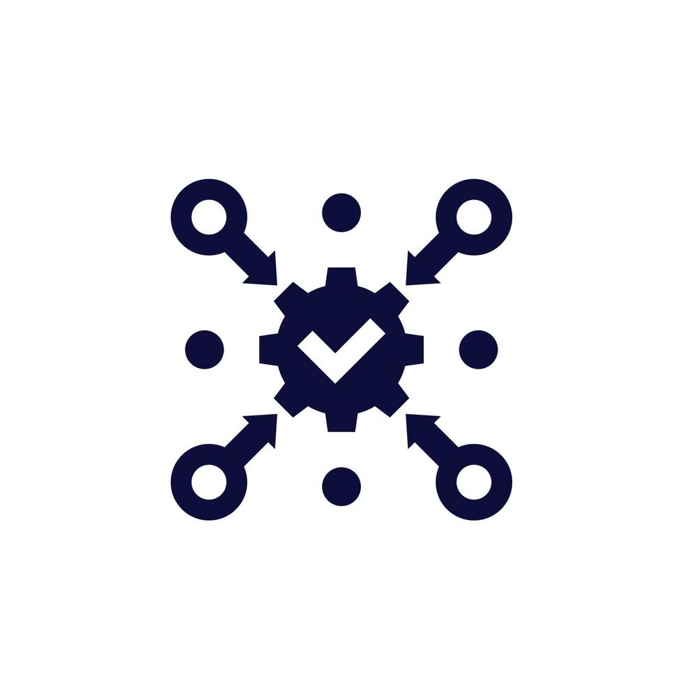 Execution, implement and execute icon vector